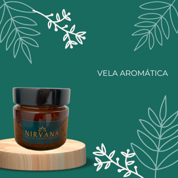 VELA AROMÁTICA ÂMBAR | CASCAS E FOLHAS | 150G